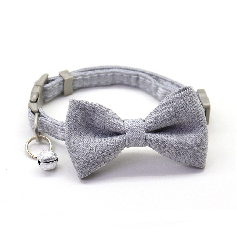 Gray Bowtie Collar